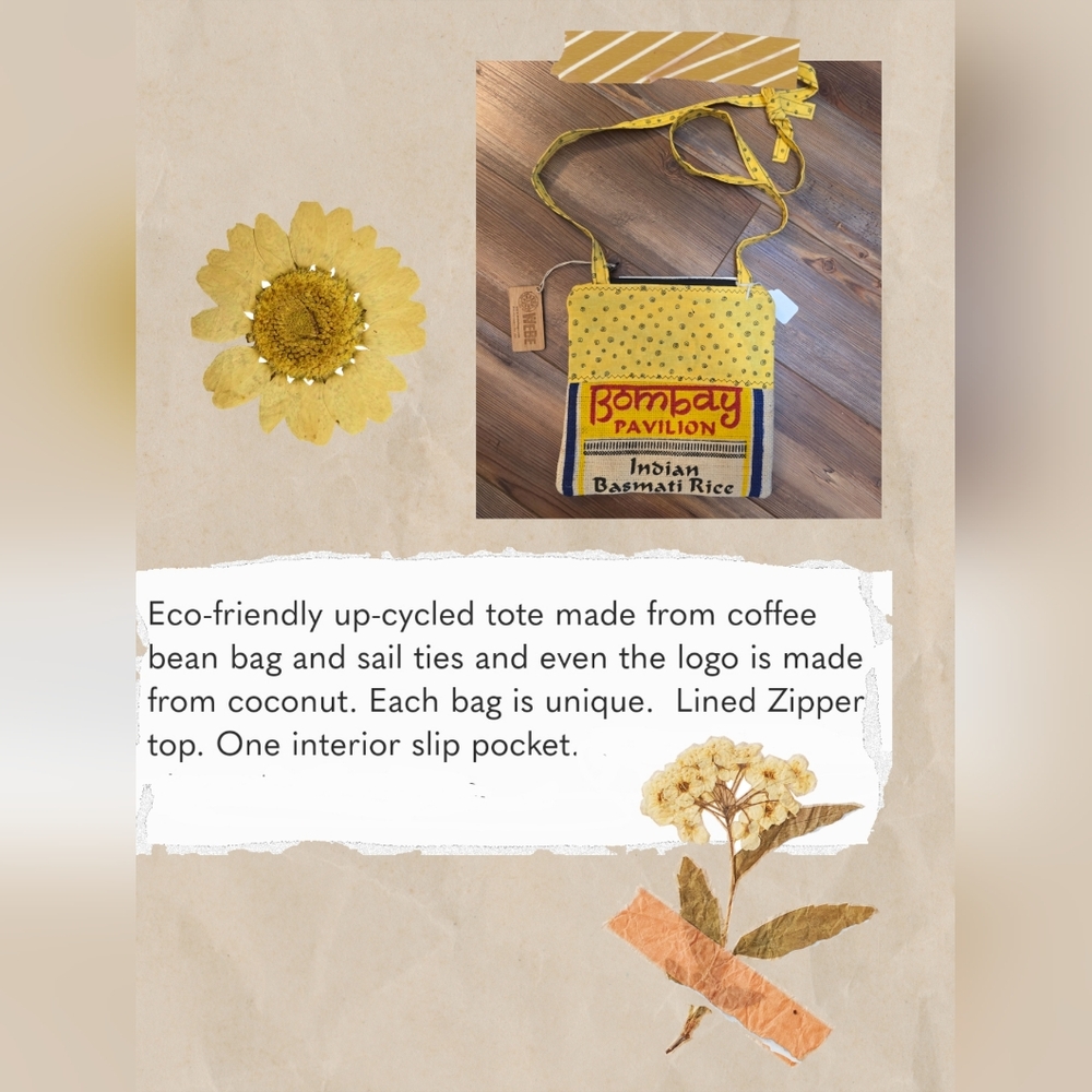 WEBE Tote Purse Bag Coffee Sack Bag NWT Eco- Fun 😁 Unique